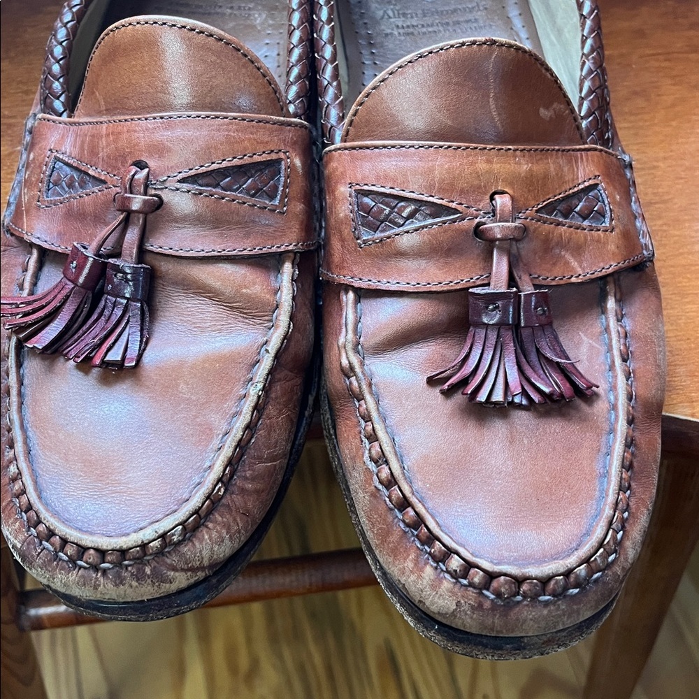 Allen Edmonds Leather Tassel Loafers Size 12 - Picture 2 of 10